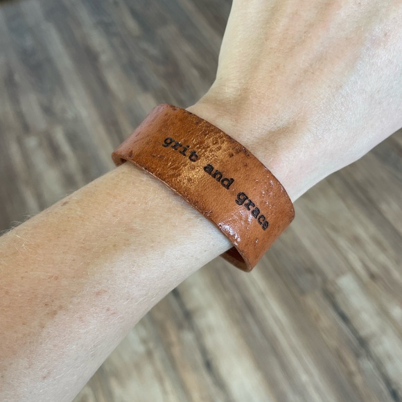 Grit and Grace leather cuff bracelet - Picture 6 of 6